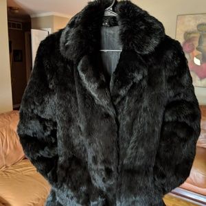 Real rabbit fur coat